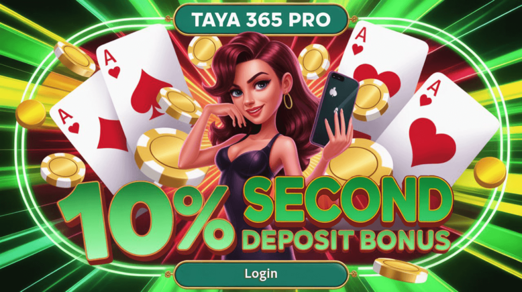 Taya 365 Pro - 10% Second Deposit Bonus